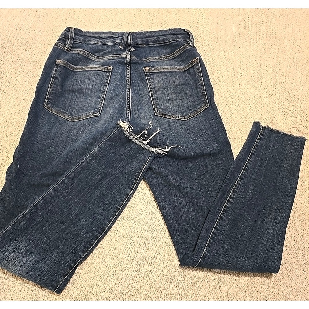 Good American Women's 4/27 Dark Wash Good Legs Stretch Denim Jeans - Picture 11 of 13